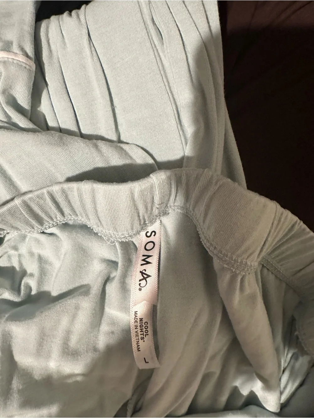 Soma Light Blue Short-Sleeve Button Pajama Set